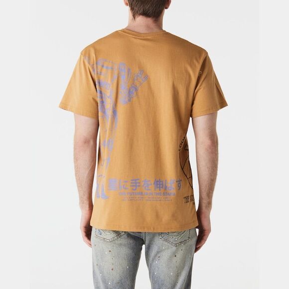 Billionaire Boys Club Tan Short Sleeve Tee BB HUMAN SS TEE in CINNAMON - Picture 2 of 9